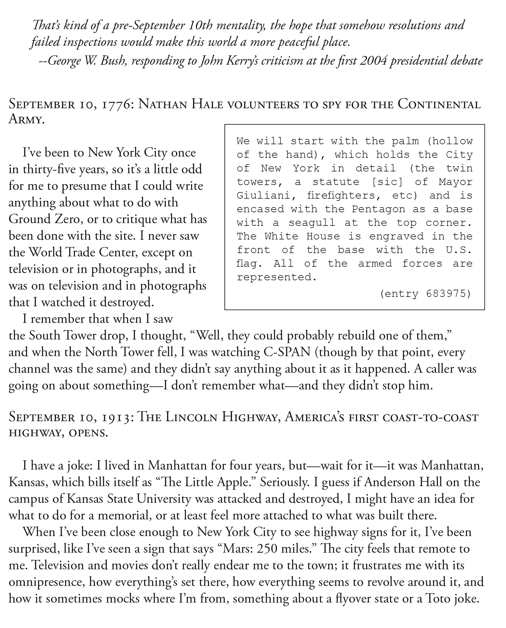 Caolin Rafferty Club souwester.org | This Day in History by Colin Rafferty (excerpt)